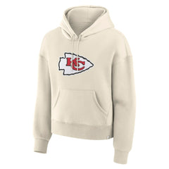 Kansas City Chiefs Women's Dove Legacy Pullover Hoodie Cream