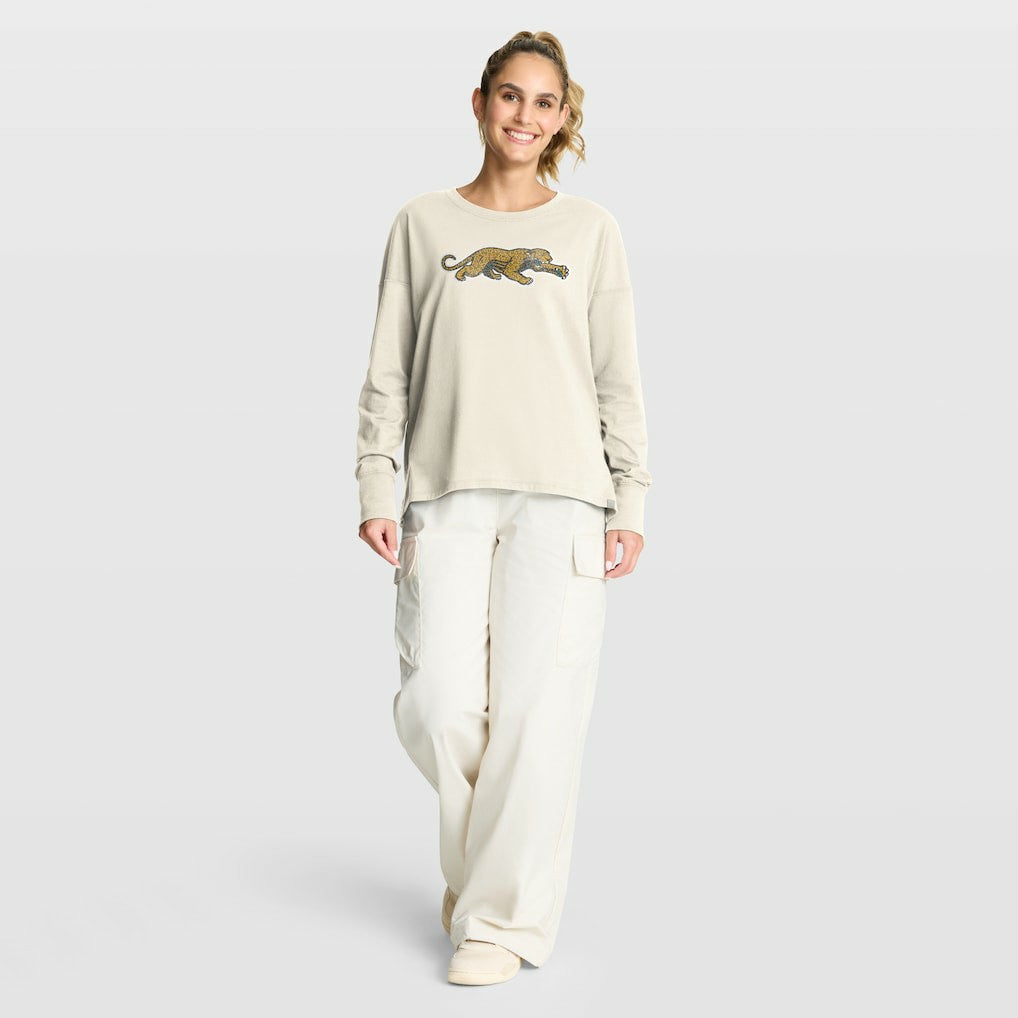 Jacksonville Jaguars Women's Dove Legacy Long Sleeve T-Shirt Cream