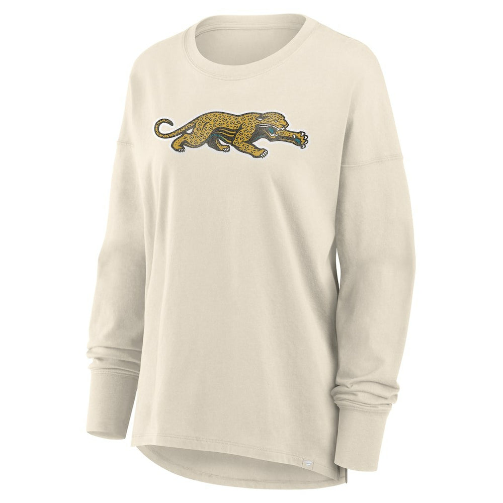 Jacksonville Jaguars Women's Dove Legacy Long Sleeve T-Shirt Cream