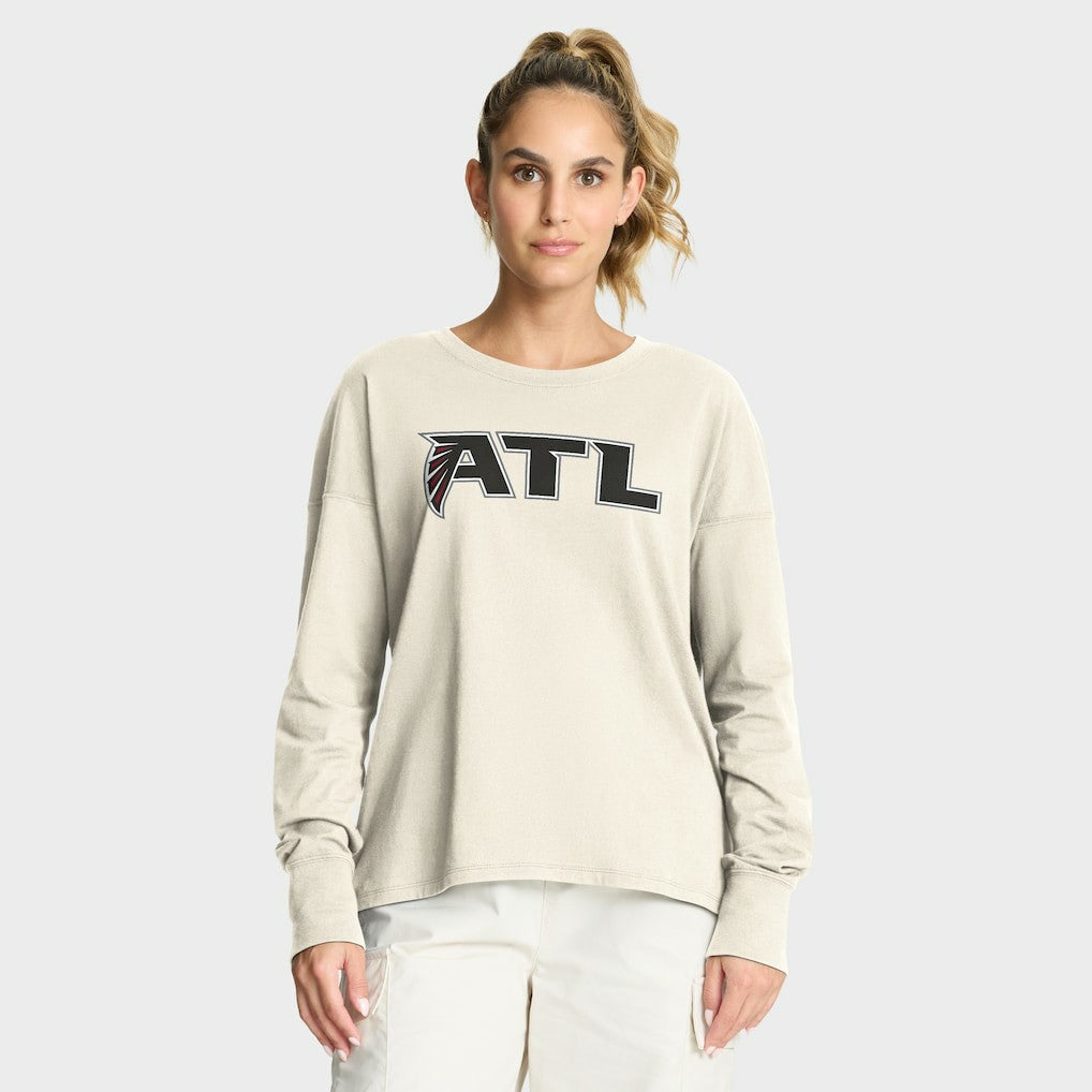Atlanta Falcons Women's Dove Legacy Long Sleeve T-Shirt Cream