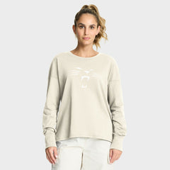 Carolina Panthers Women's Dove Legacy Long Sleeve T-Shirt Cream