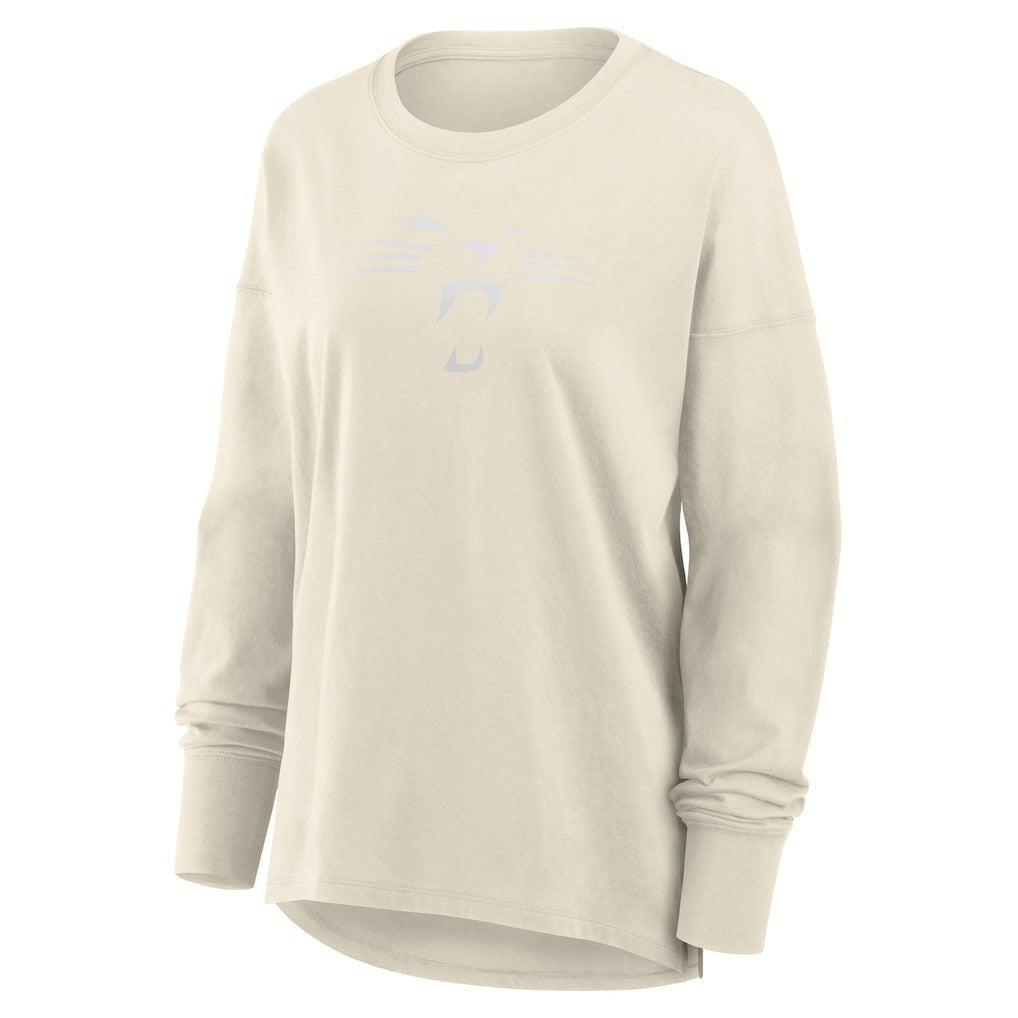 Carolina Panthers Women's Dove Legacy Long Sleeve T-Shirt Cream