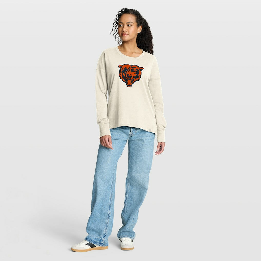 Chicago Bears Women's Dove Legacy Long Sleeve T-Shirt Cream