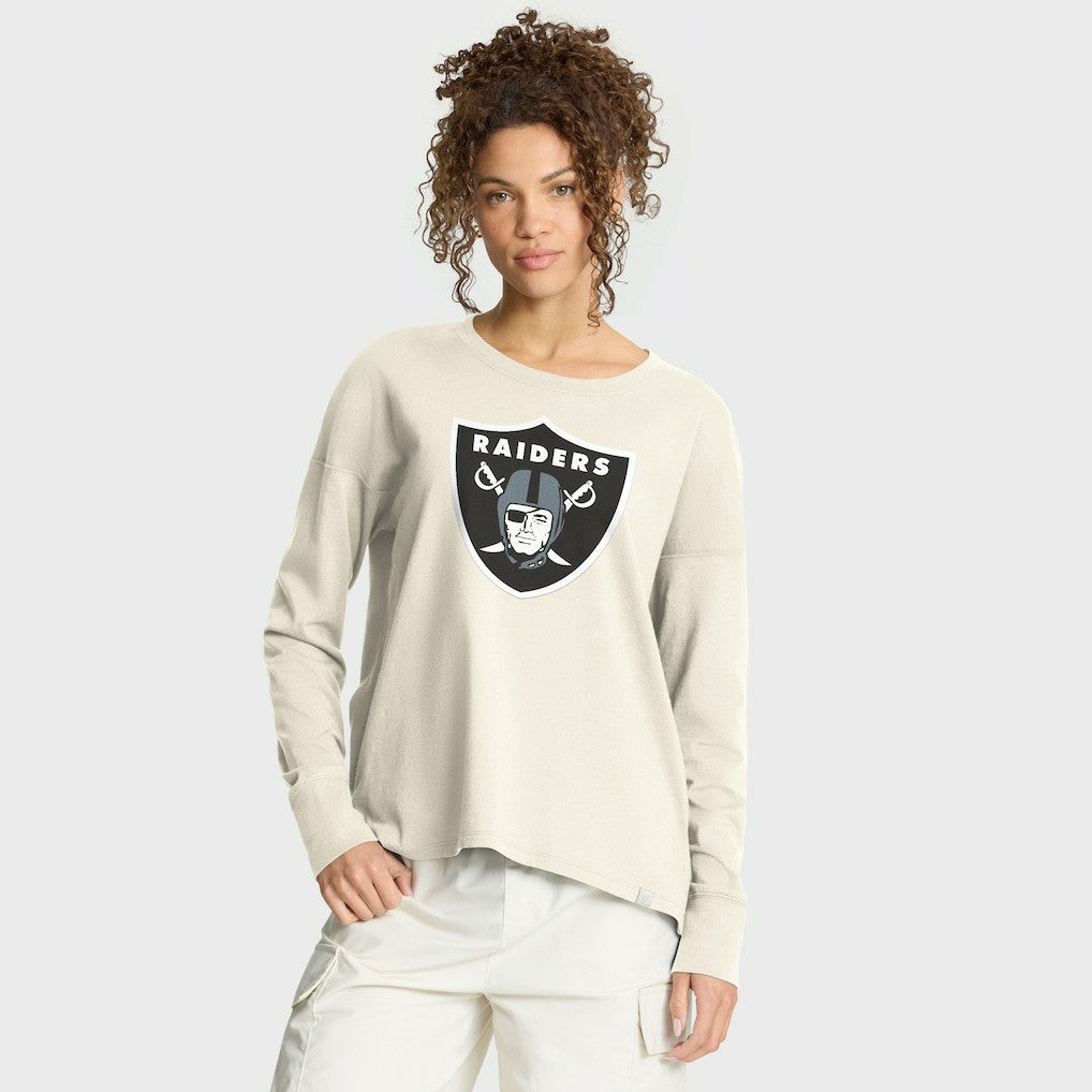 Las Vegas Raiders Women's Dove Legacy Long Sleeve T-Shirt Cream
