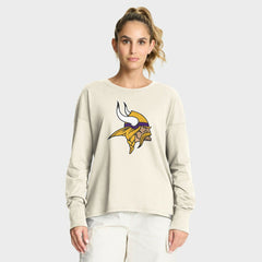 Minnesota Vikings Women's Dove Legacy Long Sleeve T-Shirt Cream