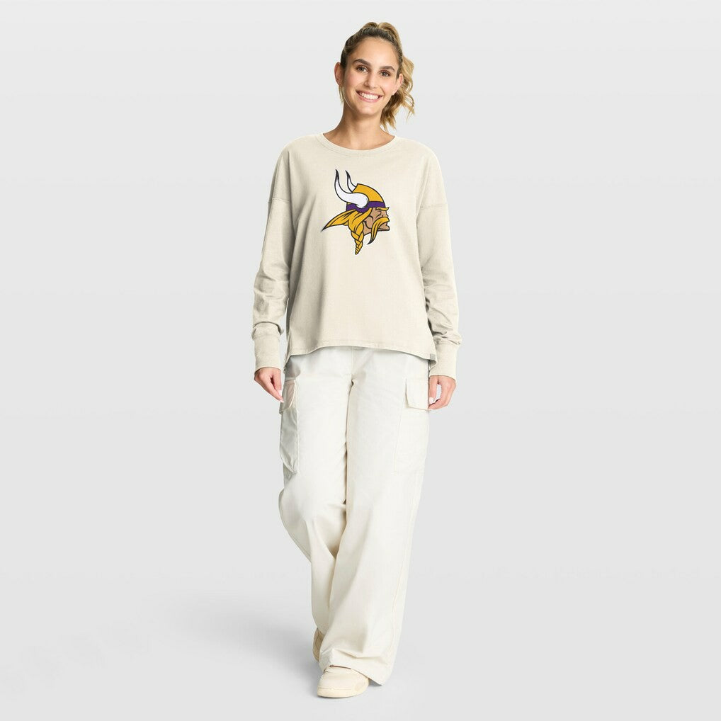 Minnesota Vikings Women's Dove Legacy Long Sleeve T-Shirt Cream