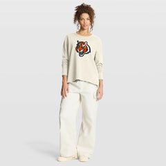 Cincinnati Bengals Women's Dove Legacy Long Sleeve T-Shirt Cream