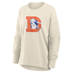 Denver Broncos Women's Dove Legacy Long Sleeve T-Shirt Cream