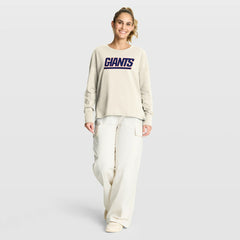New York Giants Women's Dove Legacy Long Sleeve T-Shirt Cream