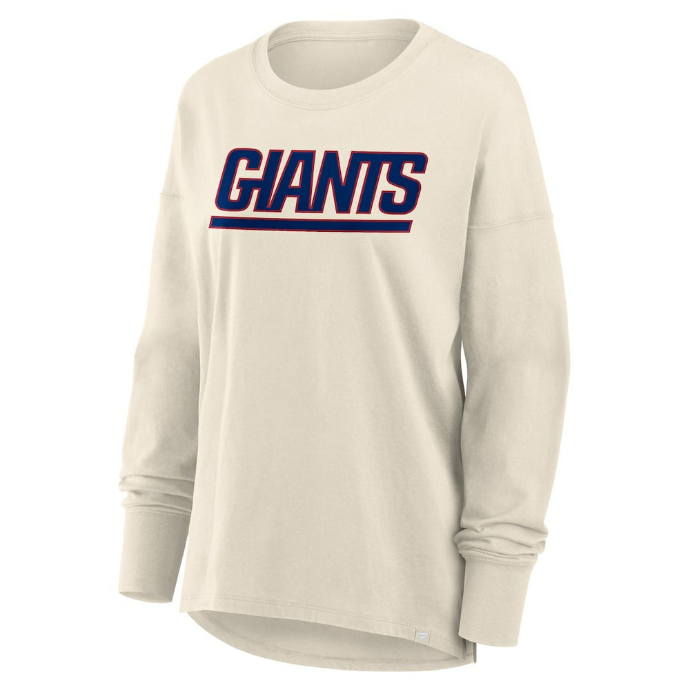 New York Giants Women's Dove Legacy Long Sleeve T-Shirt Cream