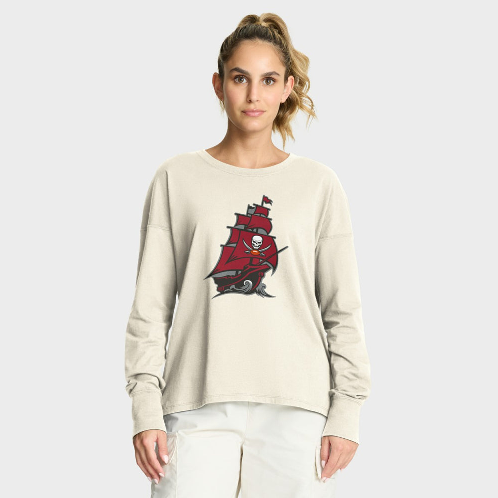 Tampa Bay Buccaneers Women's Dove Legacy Long Sleeve T-Shirt Cream