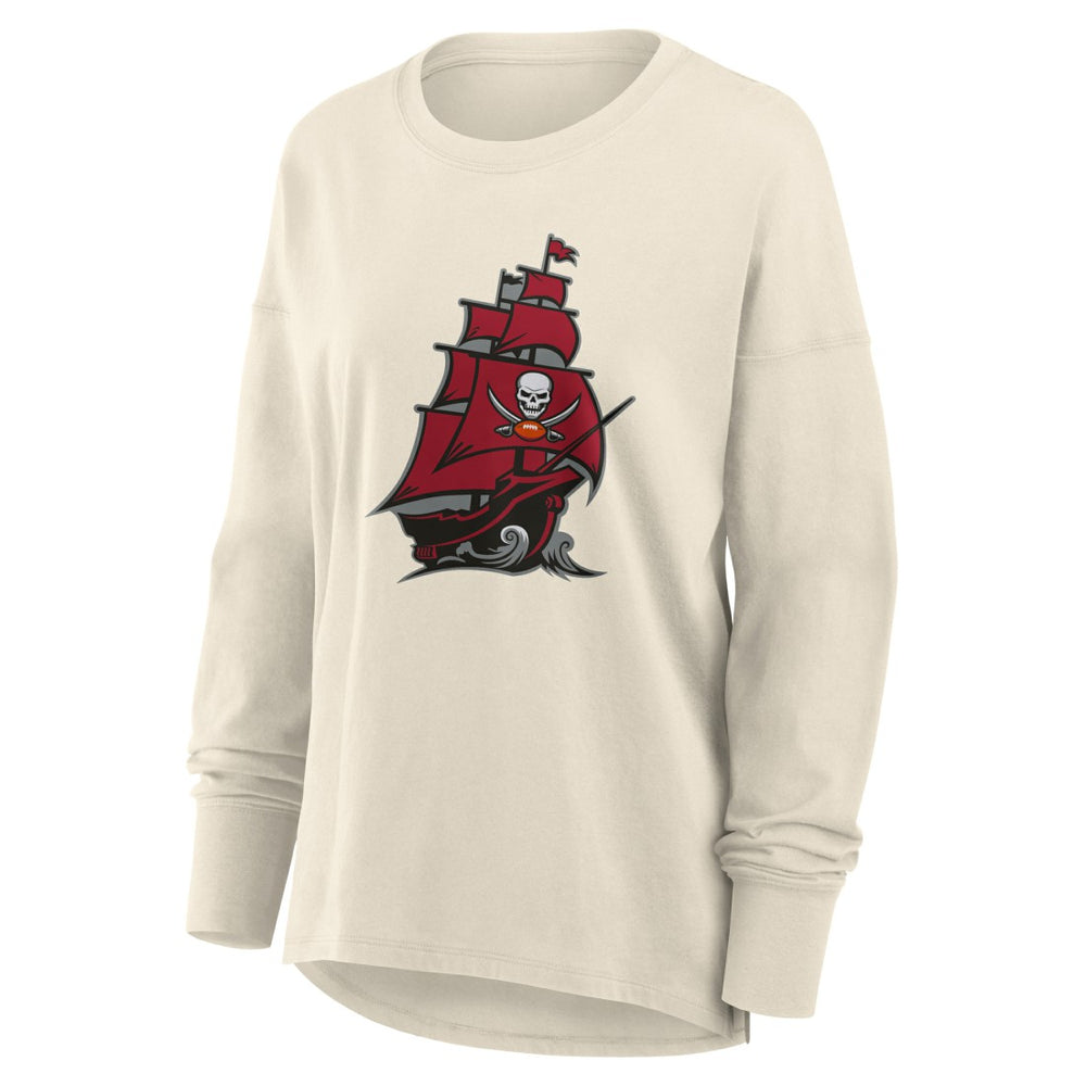 Tampa Bay Buccaneers Women's Dove Legacy Long Sleeve T-Shirt Cream