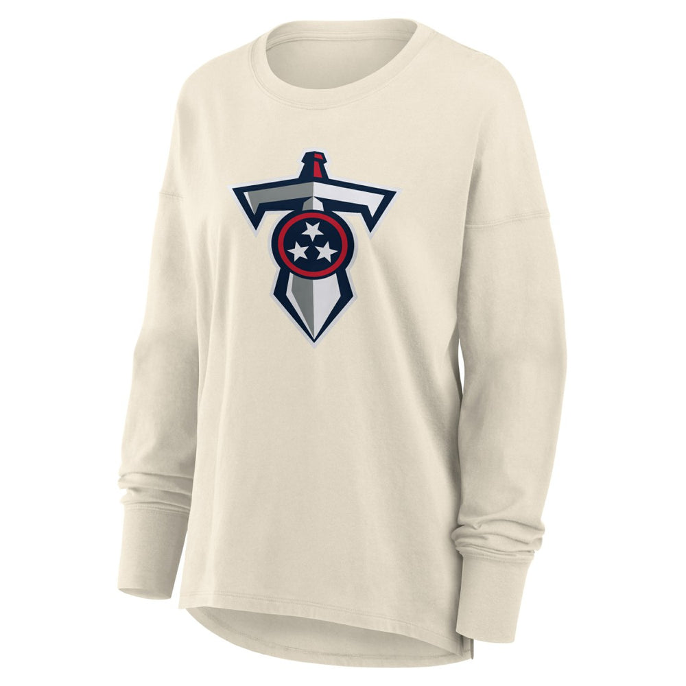 Tennessee Titans Women's Dove Legacy Long Sleeve T-Shirt Cream