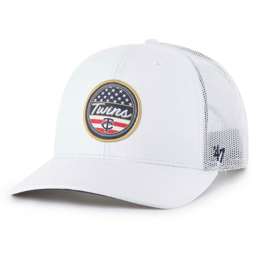 Minnesota Twins '47 Homage Adjustable Trucker Hat - White Hats