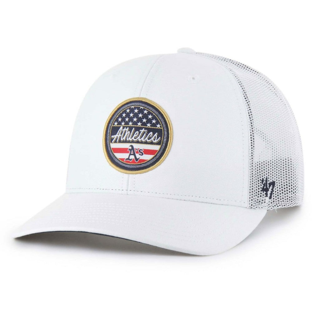 Athletics '47 Homage Adjustable Trucker Hat - White Hats