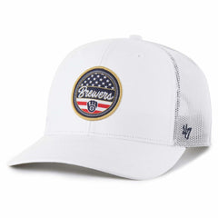 Milwaukee Brewers '47 Homage Adjustable Trucker Hat - White Hats