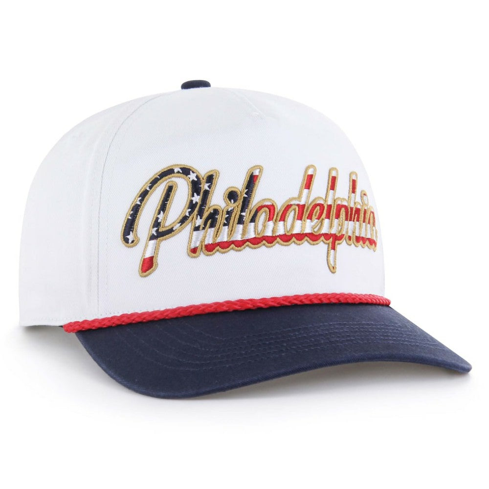 Philadelphia Phillies '47 Patriotic Overhand Hitch Adjustable Hat - White Hats