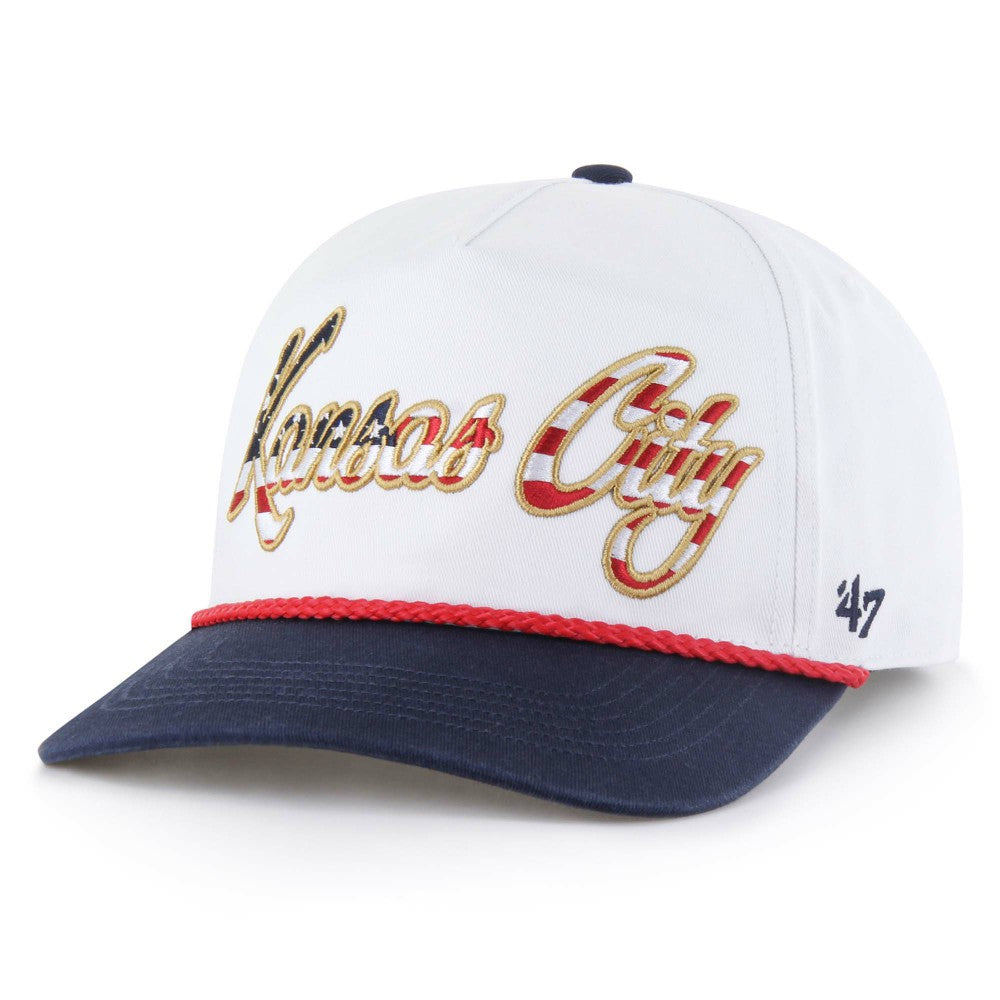 Kansas City Royals '47 Patriotic Overhand Hitch Adjustable Hat - White Hats