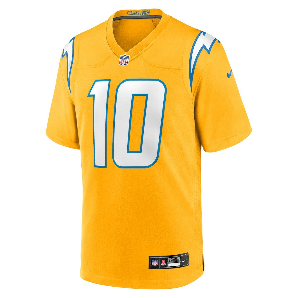 Justin Herbert Los Angeles Chargers Alternate Charger Power Game Player Jersey Gold