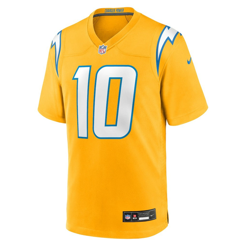 Justin Herbert Los Angeles Chargers Alternate Charger Power Game Player Jersey Gold