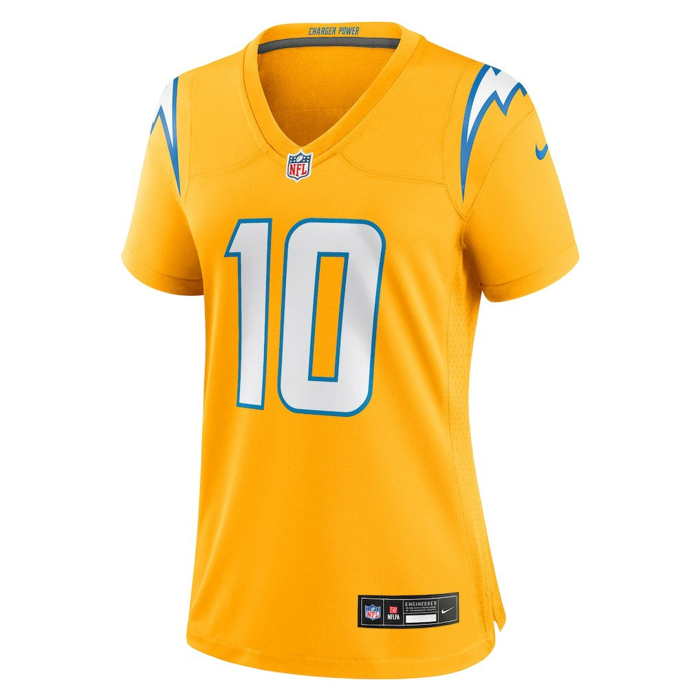 Justin Herbert Los Angeles Chargers Women's Alternate Charger Power Game Jersey Gold
