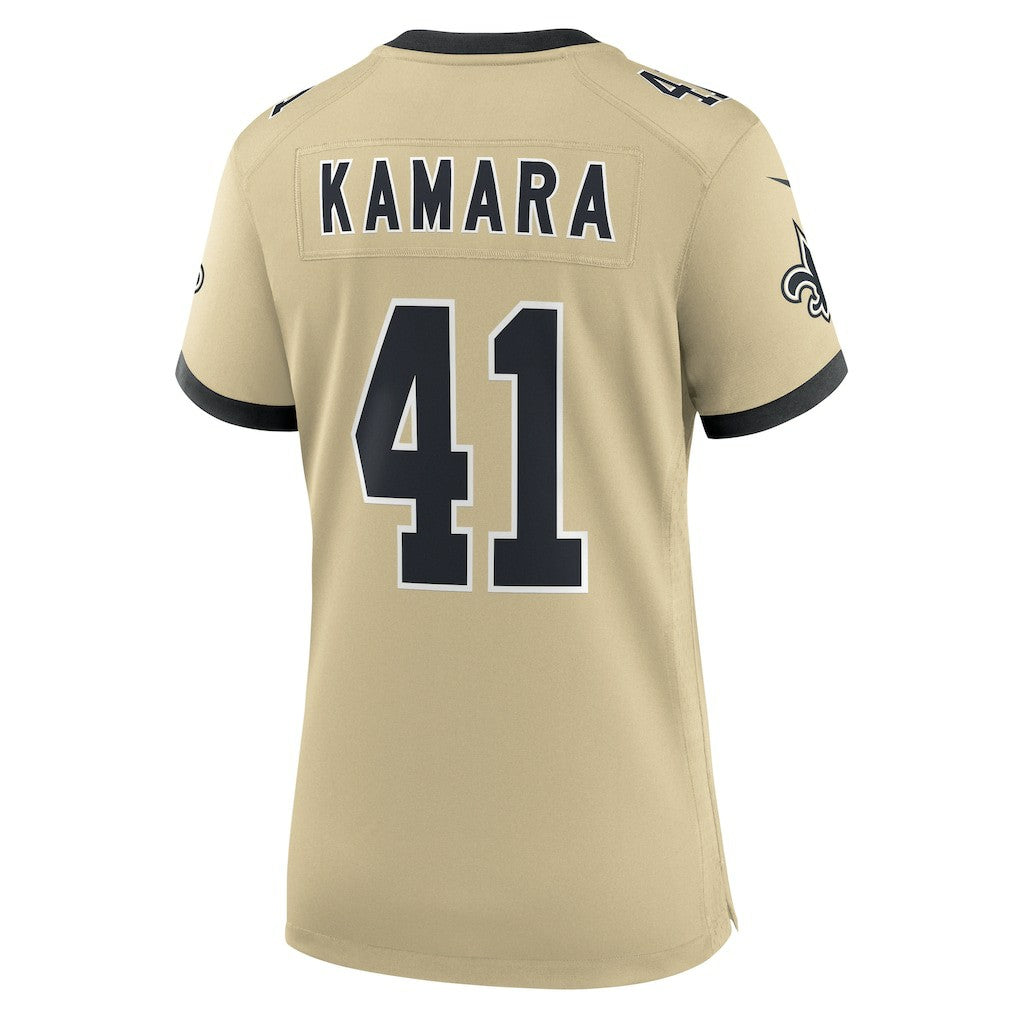 Alvin Kamara New Orleans Saints Women's Gameday Golds Alternate Game Player Jersey Gold