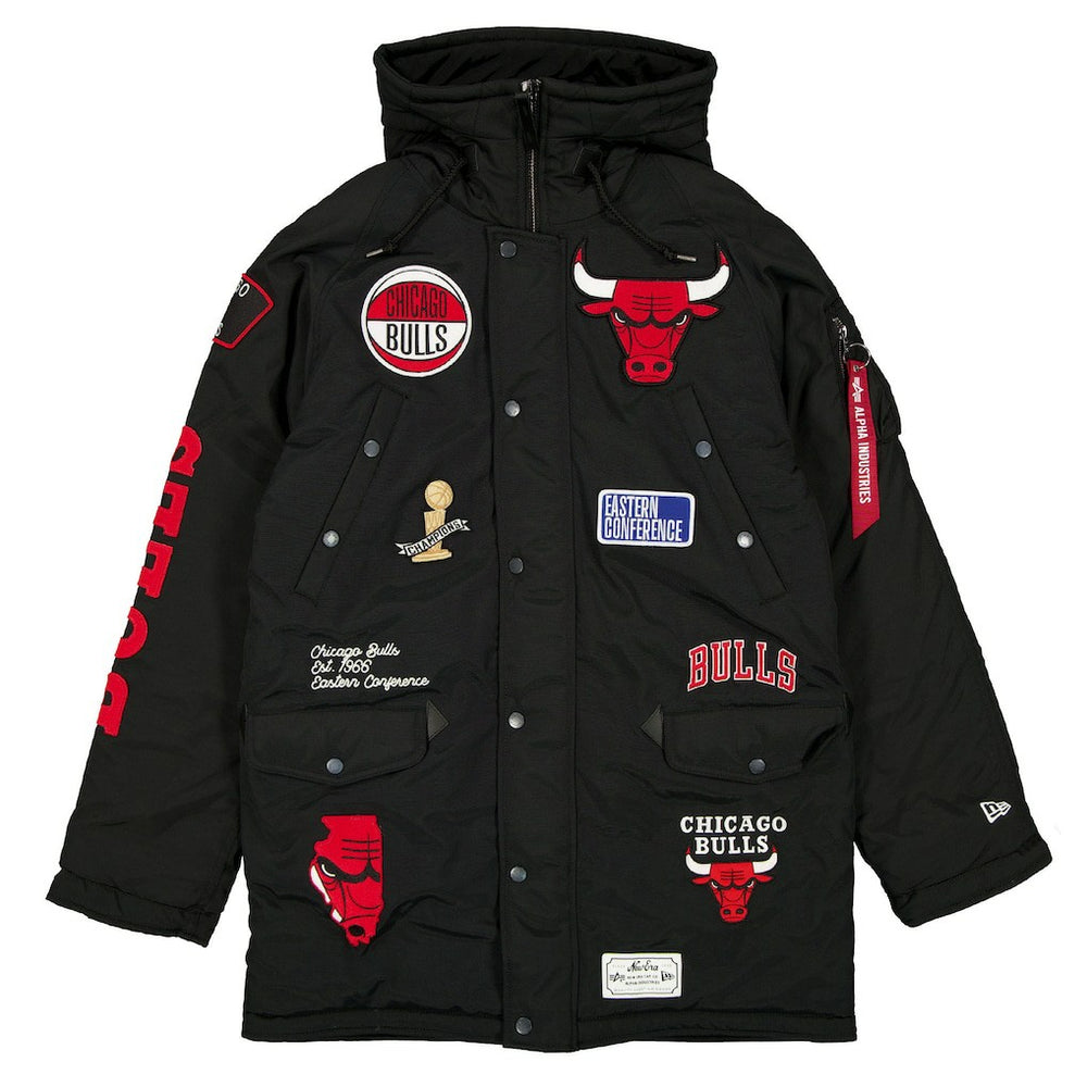 Chicago Bulls x Alpha Industries Altitude Mod Full-Snap Parka Black