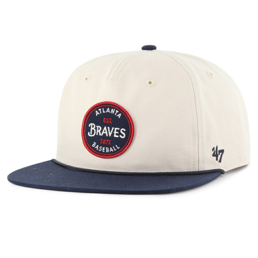 Atlanta Braves '47 Payson Captain Adjustable Hat - Natural Hats