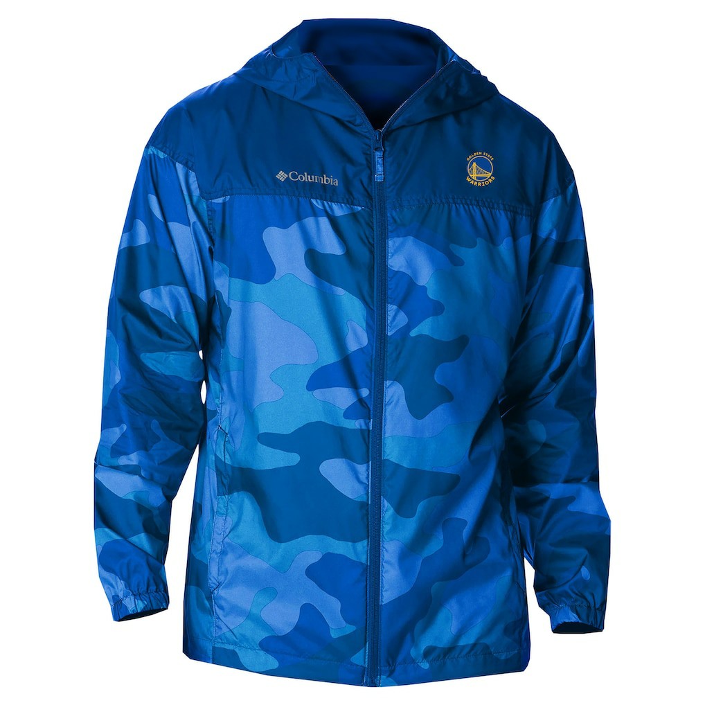 Golden State Warriors Camo Flash Challenger Windbreaker Full-Zip Jacket Royal