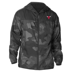 Chicago Bulls Camo Flash Challenger Windbreaker Full-Zip Jacket Black
