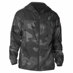 San Antonio Spurs Camo Flash Challenger Windbreaker Full-Zip Jacket Black