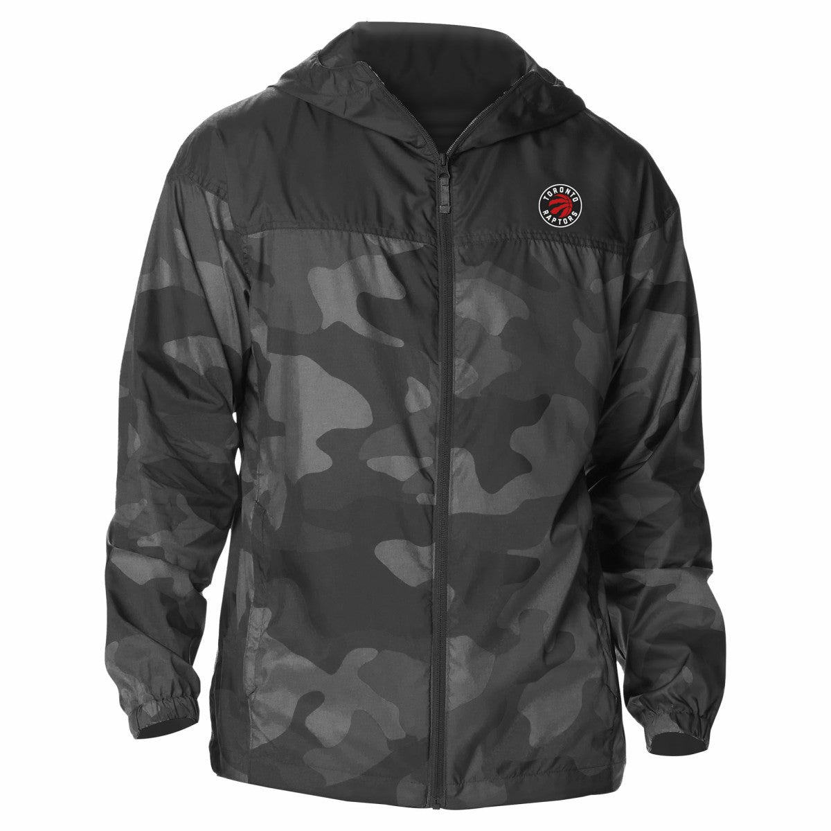 Toronto Raptors Camo Flash Challenger Windbreaker Full-Zip Jacket Black
