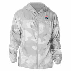 Washington Wizards Camo Flash Challenger Windbreaker Full-Zip Jacket Gray