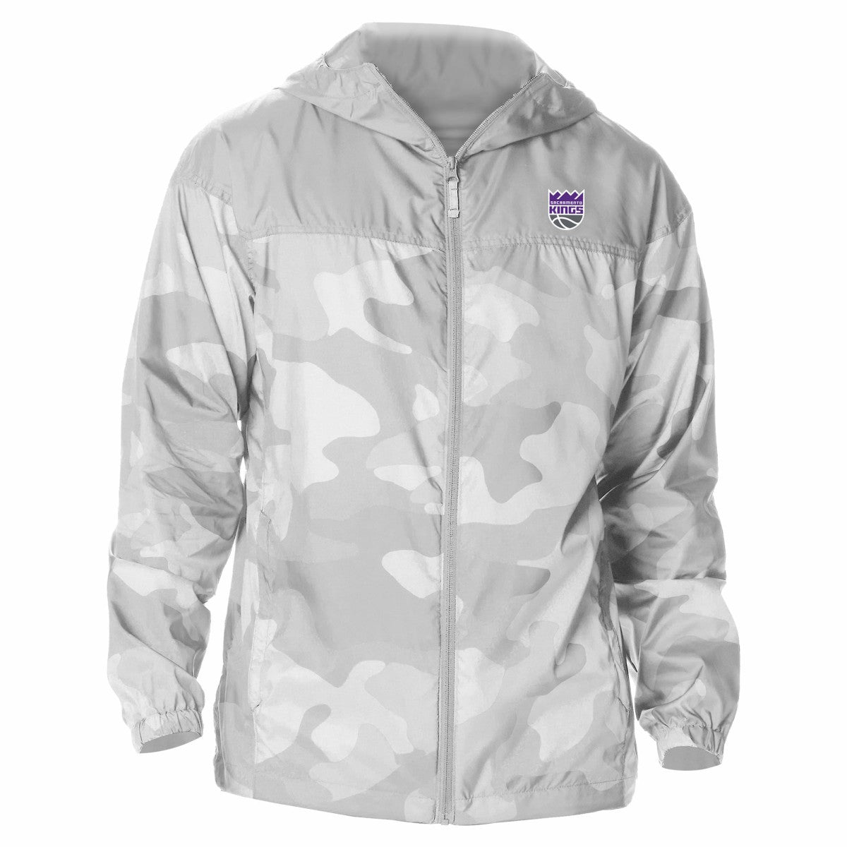 Sacramento Kings Camo Flash Challenger Windbreaker Full-Zip Jacket Gray