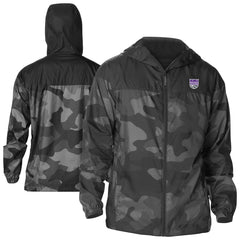 Sacramento Kings Camo Flash Challenger Windbreaker Full-Zip Jacket Black