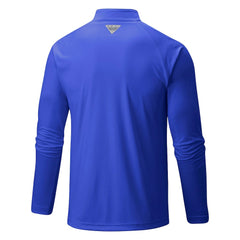 Golden State Warriors Terminal Tackle Raglan Omni-Shade Quarter-Zip Jacket Royal