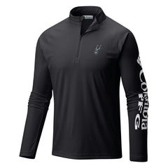 San Antonio Spurs Terminal Tackle Raglan Omni-Shade Quarter-Zip Jacket Black