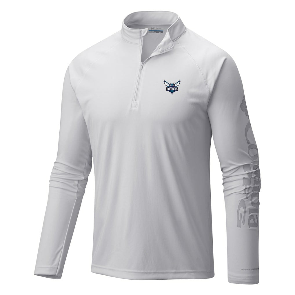 Charlotte Hornets Terminal Tackle Raglan Omni-Shade Quarter-Zip Jacket White