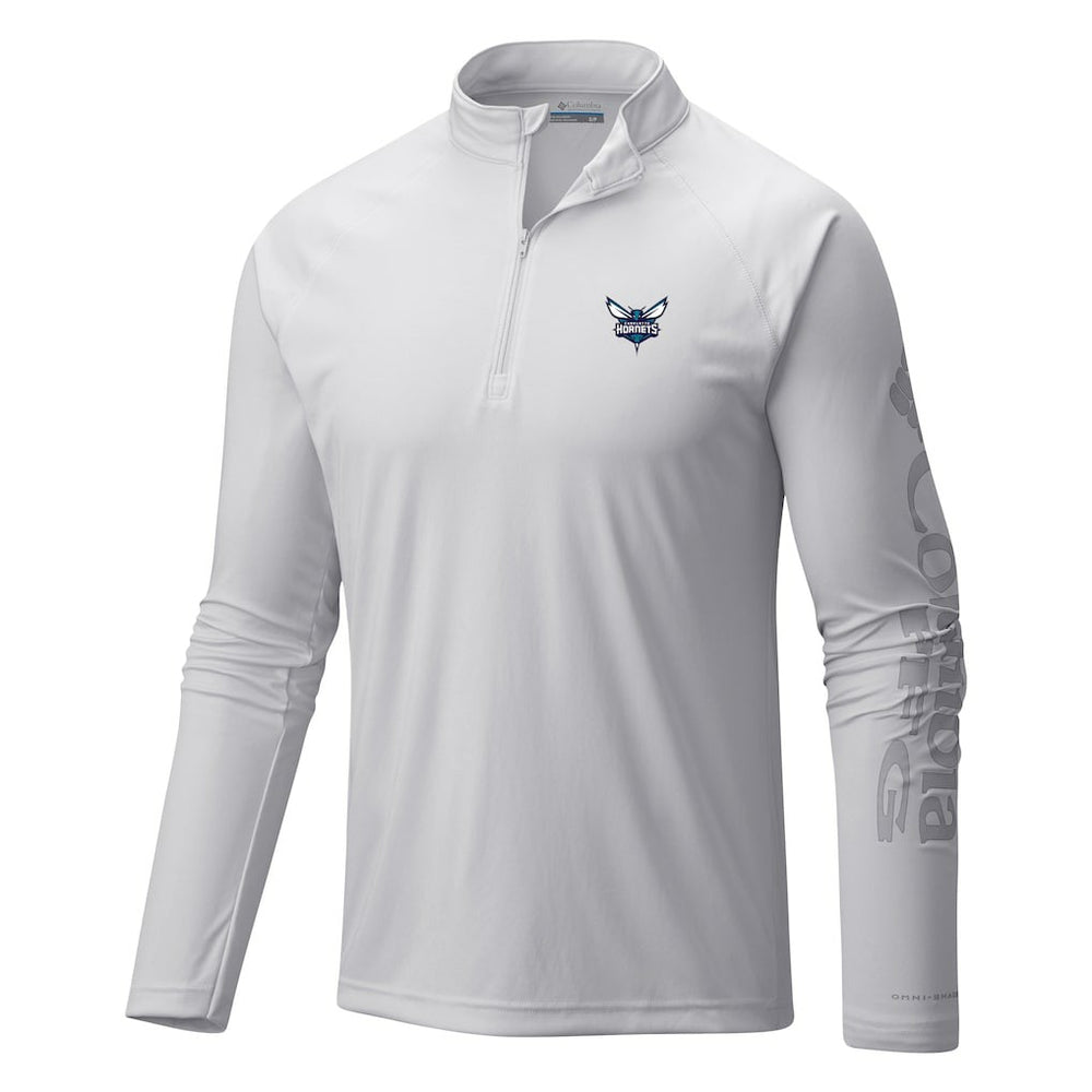 Charlotte Hornets Terminal Tackle Raglan Omni-Shade Quarter-Zip Jacket White