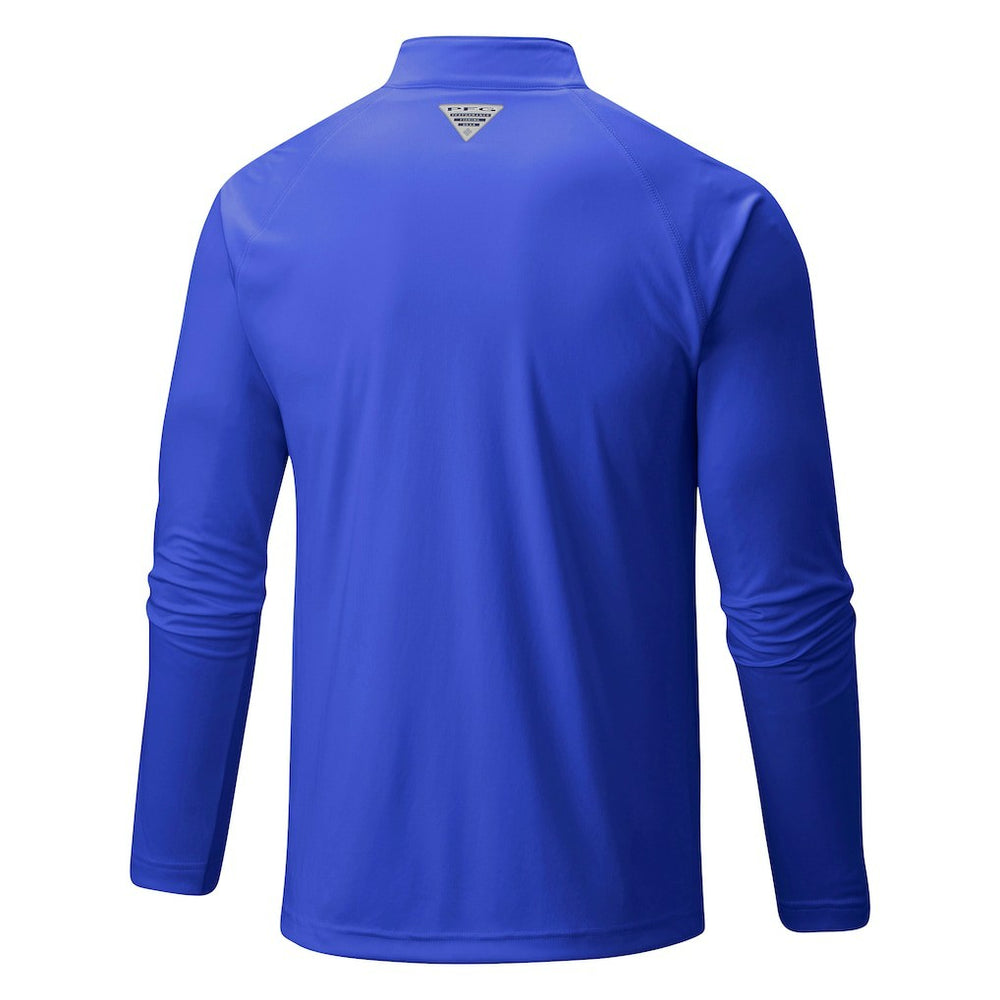 Detroit Pistons Terminal Tackle Raglan Omni-Shade Quarter-Zip Jacket Blue