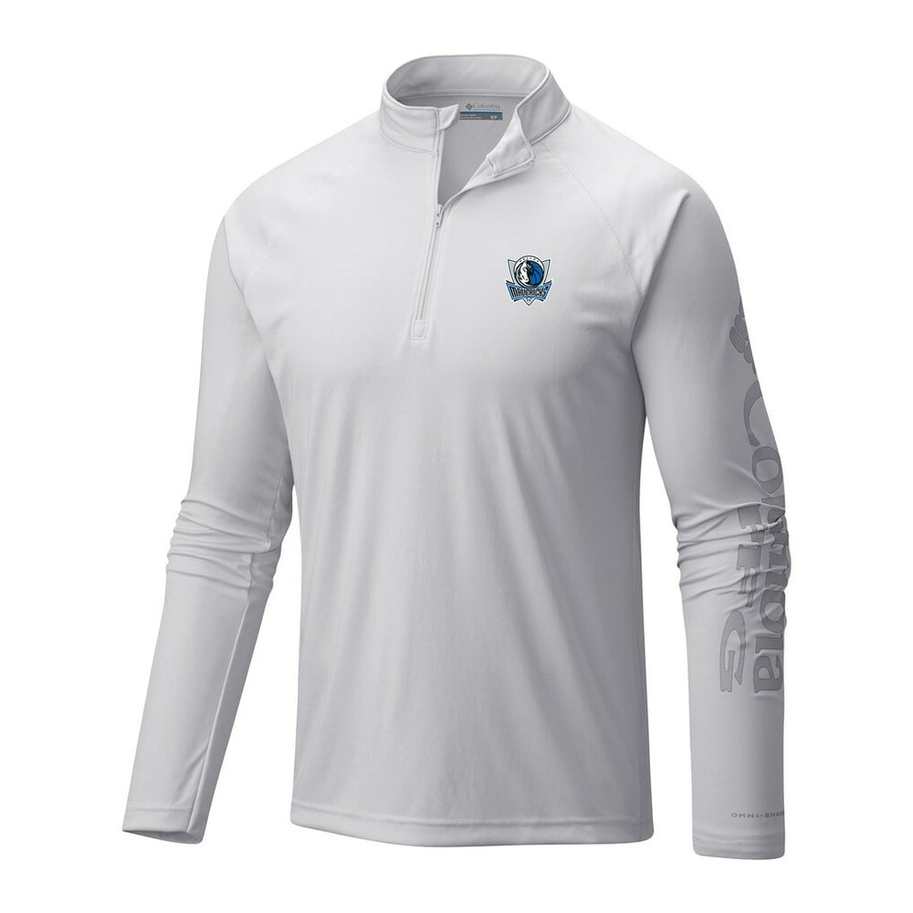 Dallas Mavericks Terminal Tackle Raglan Omni-Shade Quarter-Zip Jacket White