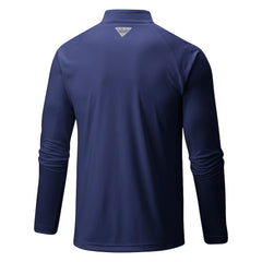 Denver Nuggets Terminal Tackle Raglan Omni-Shade Quarter-Zip Jacket Navy