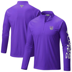Sacramento Kings Terminal Tackle Raglan Omni-Shade Quarter-Zip Jacket Purple