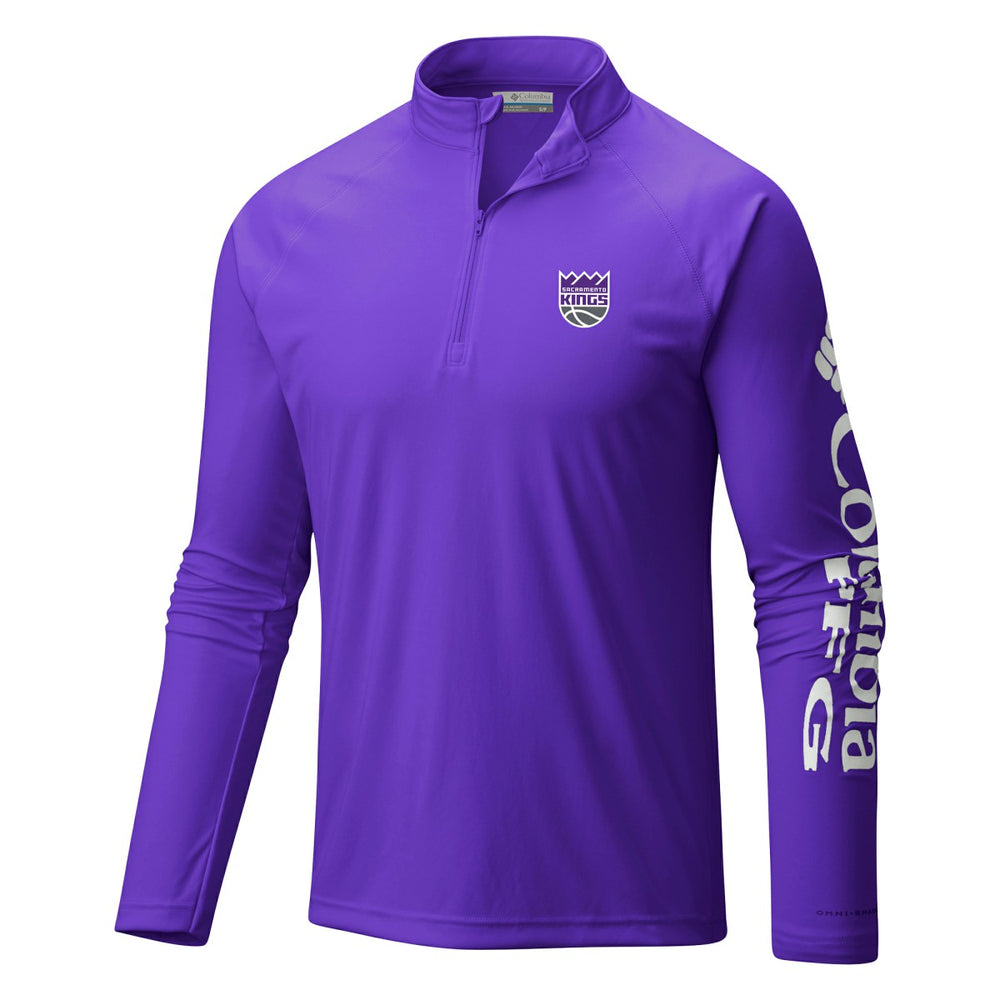 Sacramento Kings Terminal Tackle Raglan Omni-Shade Quarter-Zip Jacket Purple