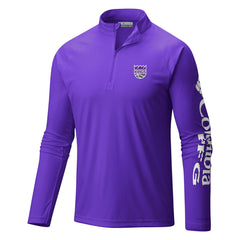 Sacramento Kings Terminal Tackle Raglan Omni-Shade Quarter-Zip Jacket Purple