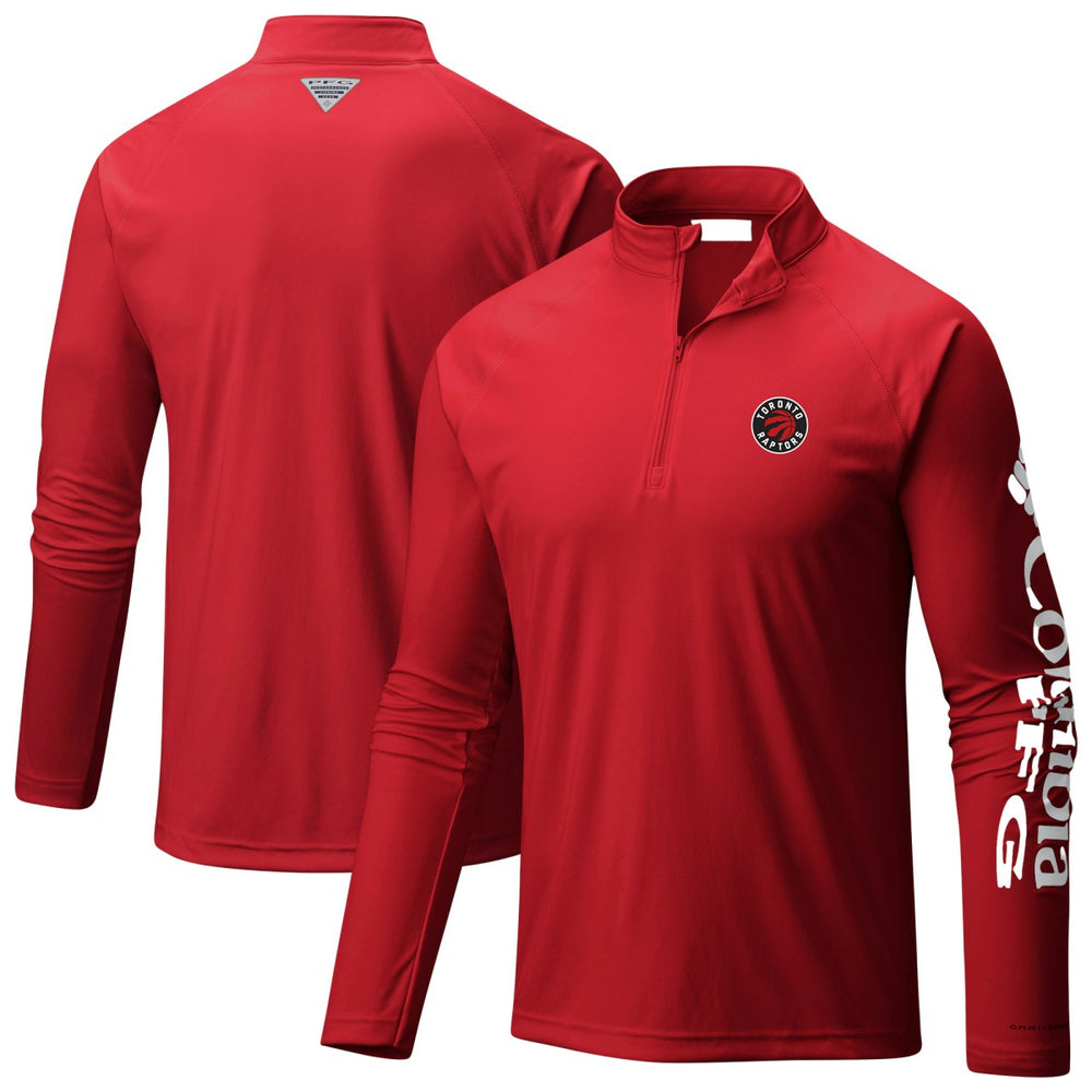 Toronto Raptors Terminal Tackle Raglan Omni-Shade Quarter-Zip Jacket Red
