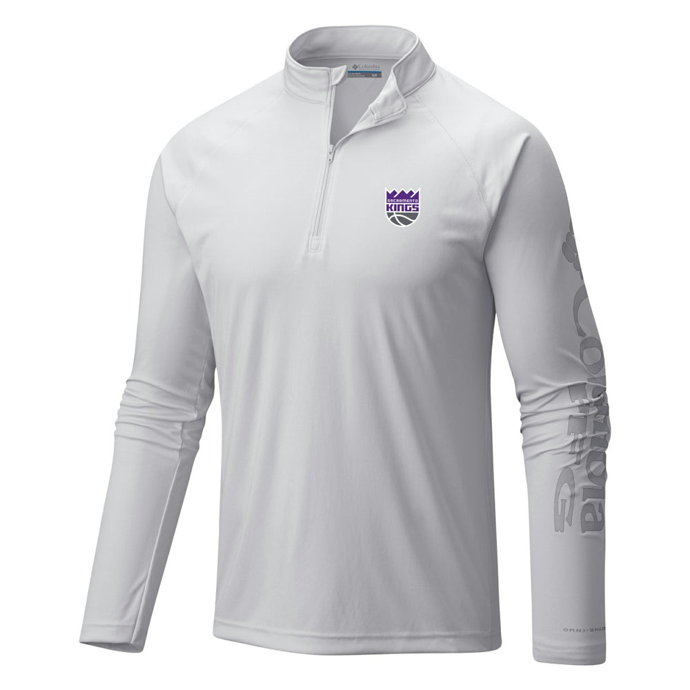 Sacramento Kings Terminal Tackle Raglan Omni-Shade Quarter-Zip Jacket White