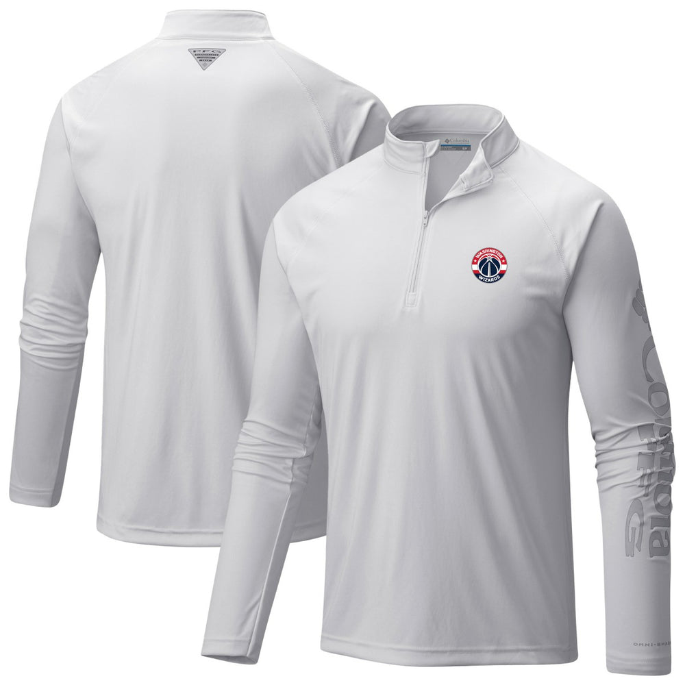 Washington Wizards Terminal Tackle Raglan Omni-Shade Quarter-Zip Jacket White