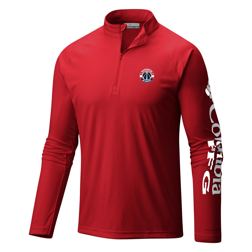 Washington Wizards Terminal Tackle Raglan Omni-Shade Quarter-Zip Jacket Red