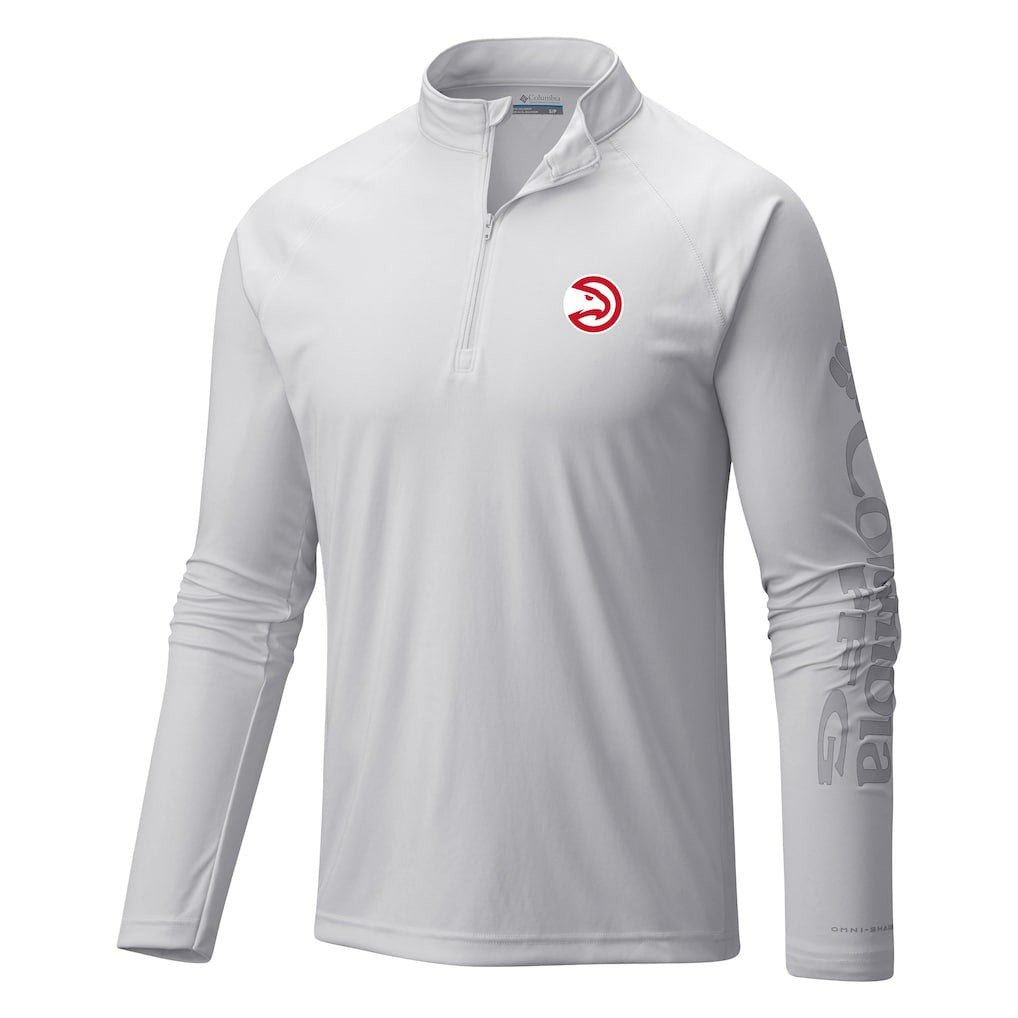 Atlanta Hawks Terminal Tackle Raglan Omni-Shade Quarter-Zip Jacket White